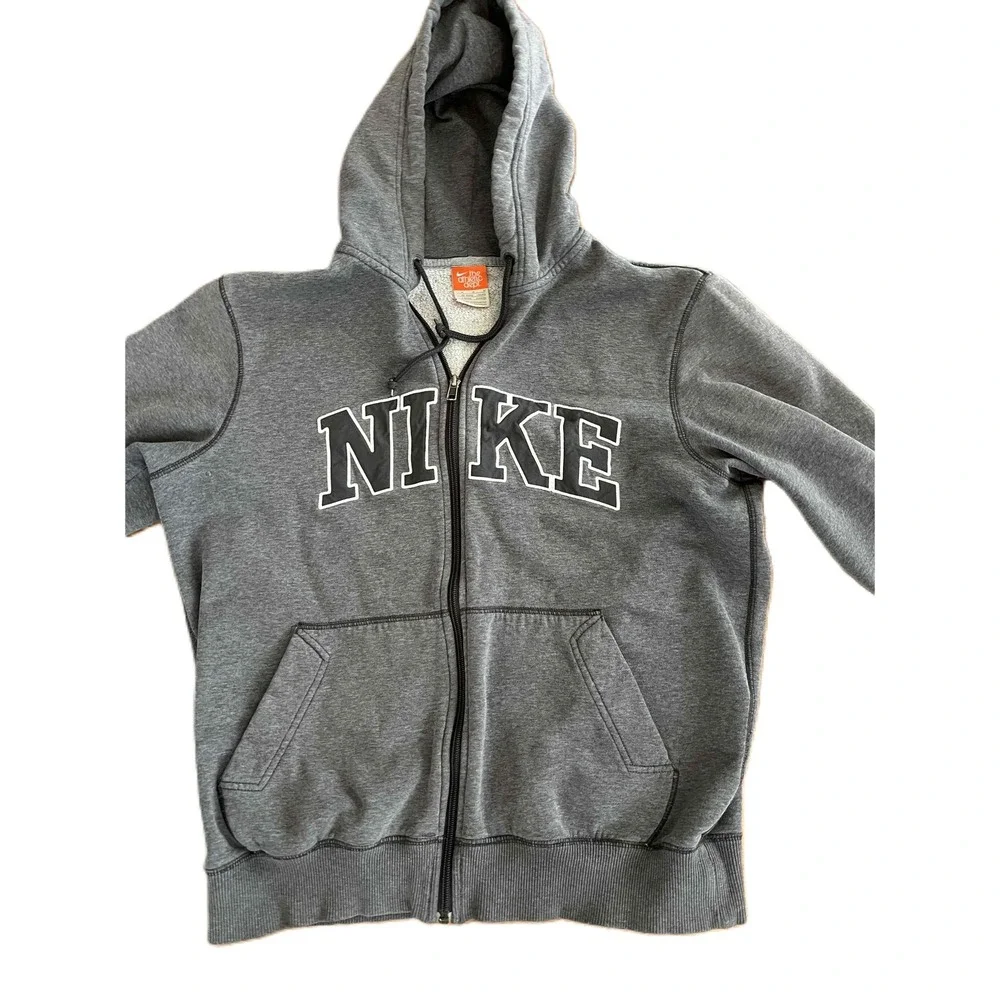 Nike Athletic‎ Dept Gray Full Zip Hoodie Mens Size Medium Sportswear Athleisure